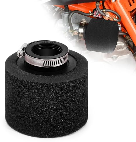 Tunejoy Filtro de Aire Espuma Moto 38mm Boca recta Filtro de Aire ATV para 49cc 50cc 70cc 90cc 110cc 125cc Motocross Pocket Bike Scooter Quad Negro