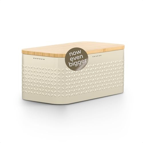 LARS NYSØM Bread Box for Kitchen Countertop - Stainless Steel Bread Storage
