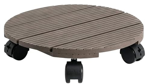 KARAT Rullo per piante Ø 30 cm – Rullo per piante per interni – Rullo per fiori in WPC – Vaso – Portata 80 kg – Countess
