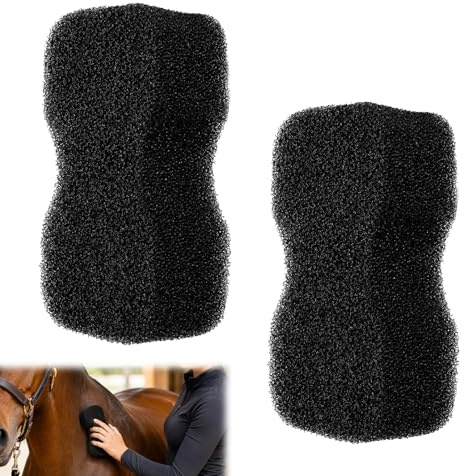 2pcs Horse Groomer Sponge, Grooming Kit Horse, Horse Brush Alternative Soft Large Sponge for Cleaning, Massaging & Bathing for Horse Care