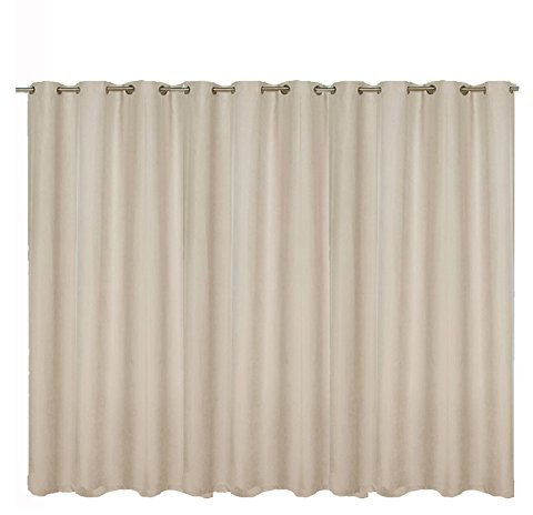 JEMIDI Vorhang blickdicht lichtundurchlässig - Gardine mit Ösen Anbringung - Ösenschal Dekoschal Verdunkelungsvorhang - 100% Polyester lang