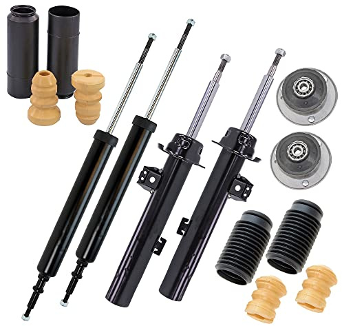 ATEC Germany 4x ammortizzatore a gas a pressione anteriore e posteriore, incluso il supporto del puntone e il set di protezione dalla polvere, compatibile con BMW Serie 3 (E90), Serie 3 Touring (E91)