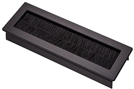 SOTECH 1 x kabelgenomföring Toledo av aluminium svart eloxerad 150 x 70 mm Installationsmått: 140 x 62 x 15,3 mm | Installationsmått: 140 x 62 x 15,3 mm kabelgenomföring