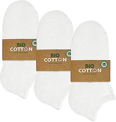 mehrstrumpf 8/12 pares de calcetines para niños 100% cultivo orgánico, para zapatillas, sin costuras, para niños y niñas (Modelo: Biolivia), 31-34