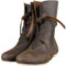 Mittelalterliche Ritterstiefel aus PU-Leder, Renaissance, mittelalterliche Cosplay-Stiefel, Vintage-Stiefel für Herren und Damen, Schnürschuhe mit flachem Boden,Braun,43 EU