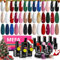 MEFA UV Nagellack Set, 20+3 Gel Nagellack Rot Nude Pink Grün Glitzer -Glossy&Matte Top Base Coat-Soak Off Gellack,Gellack Uv Lack für Maniküre Salon