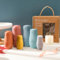 Mamimami Home Matrjoschka Silikon Bär Puppe 2-in-1, Nesting Puppen Stapeln Puppen Spielzeug Zug Hand-Auge-Koordination (Rot + Blau)