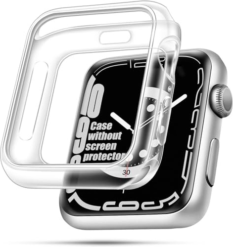 ivoler 3 Stücke Klar Silikon Hülle für Apple Watch 46mm Series 11/10 (Ohne Displayschutzfolie), Dünne Weiche TPU Transparent Stoßfest Bumper Schutzhülle Durchsichtige Kratzfest Case für iWatch 46mm