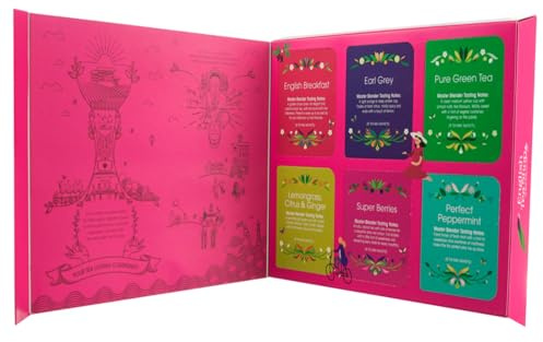 English Tea Shop | Collezione Tè e Tisane BIO in Eco Box 6 Sapori Diversi | Set Regalo Tè Neri, Tè Verde, Tisane Frutta, Infuso Spezie - Totale 48 Filtri