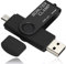 64GB Chiavetta USB 3.0, 2 in 1 Pen Drive (Micro USB e USB 3.0) OTG Memoria Flash, USB Flash Drive Girevole per Android Smartphone/Tablet/Computer (Nero)