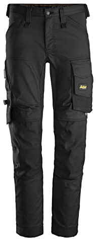 Snickers Workwear AllroundWork, 6341, Arbeitshose mit praktischen Taschen (Schwarz, 64)