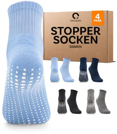 Occulto calcetines antideslizantes mujer 80% algodón 2-4 pares (modelo: Madeleine)
