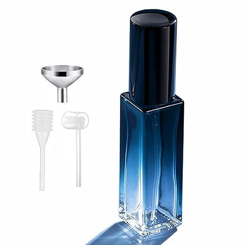 Perfume Atomiser Refillable, Travel Perfume Atomiser Bottle Mini Small Empty Spray Bottles Portable Glass Travel Perfume Pods Container For Perfume Travel Holiday(20 ML Gradient blue)