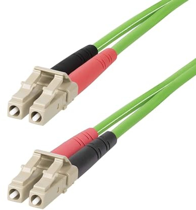 StarTech.com Câble Fibre Optique Multimode OM5 LC à LC (UPC) de 2m, Cordon/Jarretière/Connecteur Fibre Optique 50/125µm Duplex LOMMF Zipcord, VCSEL, 40G/100G, Cordon Fibre LSZH (LCLCL-2M-OM5-FIBER)