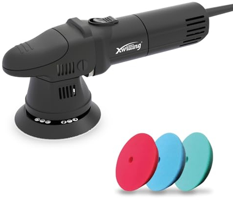 XWILLING Buffer Polisher, 5-Inch 8MM Dual Action Random Orbital Car Polisher with 6 Variable Speed 1800-5500 RPM, Car Detailing Kit for Car Detailing Polishing and Waxing