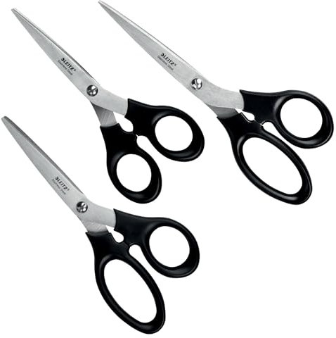 Leitz 54260095 universel Ciseaux universels droitiers, gauchers 165 mm, 185 mm, 205 mm noir