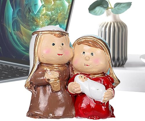 Generico Presepe di Natale, presepe - Stalla Decorazione natalizia Presepe,Presepe Sacra Famiglia, Statuine del Presepe, Presepe di Natale da mensola da tavolo