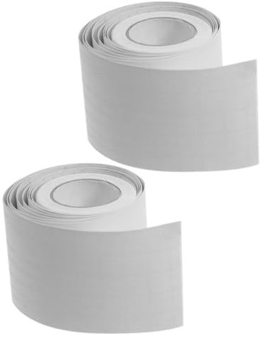 DOITOOL 2rolls Self Adhesive Skirting Board Covers Flexible Molding Sticker for Wall Decorative Trim Baseboard Each
