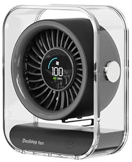 GuKKK Ventilateur de Bureau USB,Mini Portable Petit Ventilateur de Table à 100 Vitesses,Rechargeable Batterie Pliable Ventilateu Silencieux Réglable à 60° pour Dormir, Bureau, Maison (01)