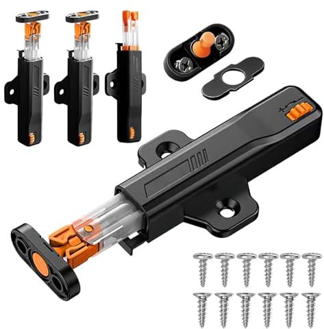 SZSMW 4 Push Pull per Ante - Chiusura Magnetica A Pressione - Chiusura A Pressione per Porta - Adatto A Tutte Le Porte Del Gabinetto, Facile da Installare E Durevoli