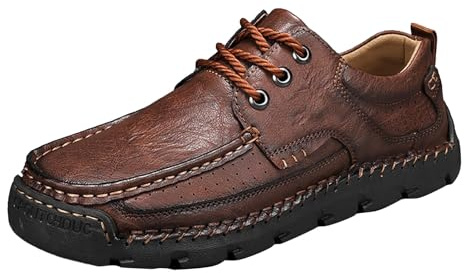 Läderskor herr svarta, loafers herr handgjorda promenadskor, lätta mjuka halvskor, platta sulor, sneakers, halkfria fritidsskor, bekväma utomhusskor, Monkstrap skor, affärsskor, vin, 39 EU