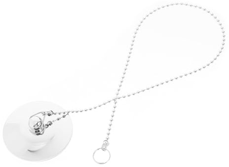 LOLIPPYY Tapón para Bañera con Cadena de Acero Inoxidable Tapón de Agua para Lavabo y Cocina Accesorio de Baño Práctico y Fácil de Usar