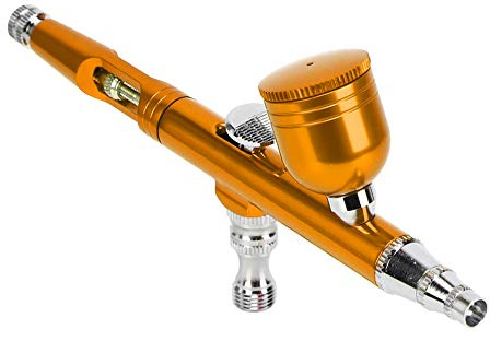 RiToEasysports Pistola a Spruzzo per Aerografo Artistico Usa e Getta per Tatuaggi, Area di Spruzzo e Spessore Regolabili, Design Leggero, Colore (GOLD)
