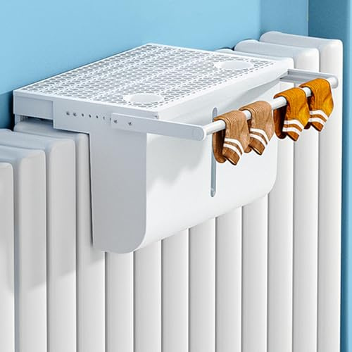 YQMHEZ Hängande Radiatorluftfuktare, med Infällbar Torkstång for Kläder, Universal Radiatorbehållare, Lindrar Torr Luft, Luftfuktare med Vattenlagringskapacitet På 2,8 L/5,6 L