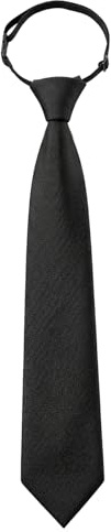 MBAIYO Black Tie for Women, 17â Adjustable Pre-Tied Skinny Neck Tie for School Uniforms Office Graduation Women Men's Necktie