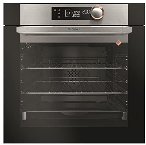 Four encastrable pyrolyse De Dietrich DOP7340X - Four multifonction Chaleur tournante ou pulsée / 73 litres / Classe A+ / Noir et Inox / Rails télescopiques / Porte froide (4 vitres)