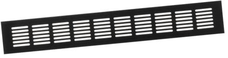 60x400mm Air Vent Cover - Aluminium Ventilation Grille - Black Furniture Grill for Door, Wardrobe, Radiator