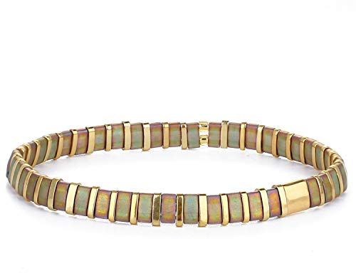 KELITCH Bracelets Extensibles Bracelets De Perles De graines De Tila Mixtes Bijoux Chanceux pour Femmes Amoureux