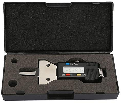 Depth Gauge, LCD Digital Tire Depth Gauge with Inch and MM Conversion of 0-25mm Checker Tire Tester Check Measure Tool for Cars Motorcycle Trucks SUV