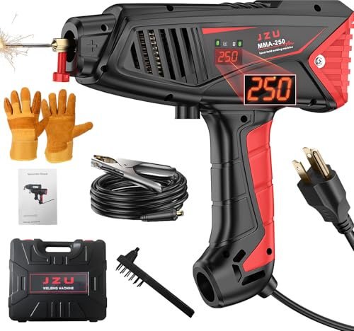 JZU - 110V Handheld Welding Machine, IGBT Inverter, Portable Arc Welder with LCD Display, 20-250A Stick Welding Gun, Compact and Lightweight, Ideal for DIY in the