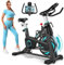 Riksion Heimtrainer Fahrrad mit Magnetwiderstand, Indoor Fitnessbike Hometrainer, Spinning Bike Indoor bis 160 kg belastbar, Schwere Schwungmasse und Ergonomisches Sitzpolster