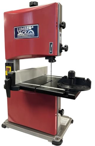 LUMBER JACK 8 PRO Series Bench Top Bandsaw, Precision Cutting, 85mm Height, 200mm Throat, 45° Bevel, Steel Table, Dust Extraction Port, Quick-Adjust Rip Fence & Mitre Gauge for Woodworking