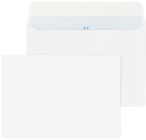 50 C6 White Self-Adhesive A6 Peel and Seal Mailing Envelopes - Office, Home, E-Commerce and Admin Usage, 11.4cm x 16.2cm (50 Envelopes)