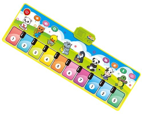Tappetino Pianoforte Per Bambini - Tappeto Musicale Primi Passi,Coperta Musicale Educativa con Modalità Strumenti Multipli per Bambini, Giocattolo Elettronico Interattivo