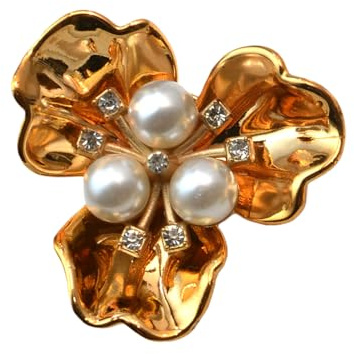 Elegante fiore perle pulsante clip decorativo gemelli copre per uomo donna abito da sera camicia accessori abbigliamento camicia pulsante clip, Misura unica, come descritto, come descritto