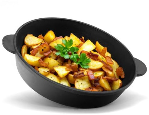 Gusseisen Schmorpfanne 30 cm BRIZOLL Pfanne Servierpfanne Bratpfanne Kasserolle Topf Bräter Bratentopf backofengeeignet induktion Backen Schmoren Braten