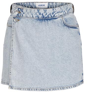 Jack & Jones Jxgreta HW Denim Skort DNM Pantalones Cortos para Mujer, Azul Claro, XS EU