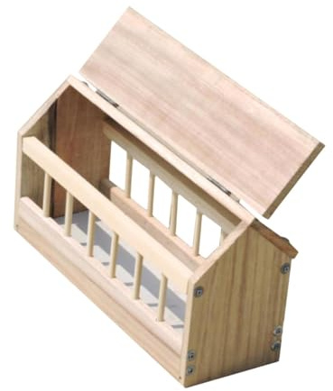 JISADER Mangiatoia per piccioni Dispenser di Cibo, Design della casa in Legno, Forniture per piccioni 40 cm mangiatoia per pollame mangiatoia per Uccelli per