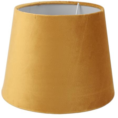 Tiiyee Paralume in Tessuto E27 E14 Decorativo Conico in Velluto Oro per Lampade da Tavolo e da Comodino Facile da Installare Aggiunge Eleganza
