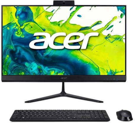 acer Aspire C24 AIO Desktop | 23.8 Full HD IPS 120Hz Display | AMD Ryzen 7 5700U Octa-Core Processor | AMD Radeon Graphics | 16GB DDR4 | 1TB SSD | Wi-Fi 6 | Wireless Keyboard & Mouse | C24-2G-UR12