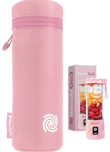 Custodia Protettiva Termica per Mixer BlendyGo 3 Smoothie Mixer Piccolo, Mixer Smoothie Maker Mini Frullatore, Mixer Portatile USB, Frullatore 550ml (Rosa)