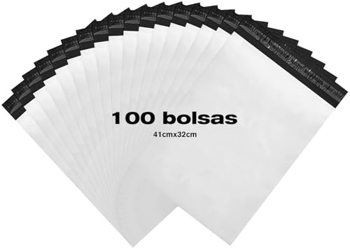 100 PCS Bolsas de Envío Impermeables para Vinted, 5 Tamaños con Cierre Adhesivo, Material Resistentes y Opacas - Paquetes, Ropa, Libros (32x41cm)