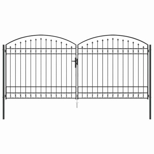 vidaXL Cancello per recinto - Barriera da giardino, Divisore esterno per l'ingresso, Stile classico e tradizionale, Privacy e sicurezza per il tuo paesaggio