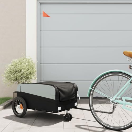 Generico Rimorchio da Bici Nero 30 kg in Ferro,Articoli Sportivi,Ricreazione all'aperto,Ciclismo,Accessori per Biciclette,Rimorchi per bicicletta-94059