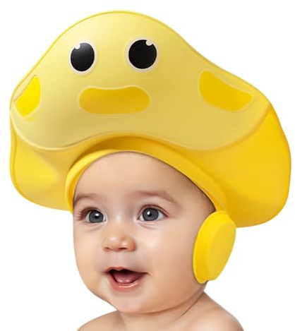 Cuffia Per Doccia Per Bambini - Cappello Impermeabile Per Doccia Per Bambini 28 Cm, Protezione Per Le Orecchie Regolabile | Cuffia Da Bagno Portatile Pieghevole Per Il Comfort Di Sicurezza Del Lavaggi