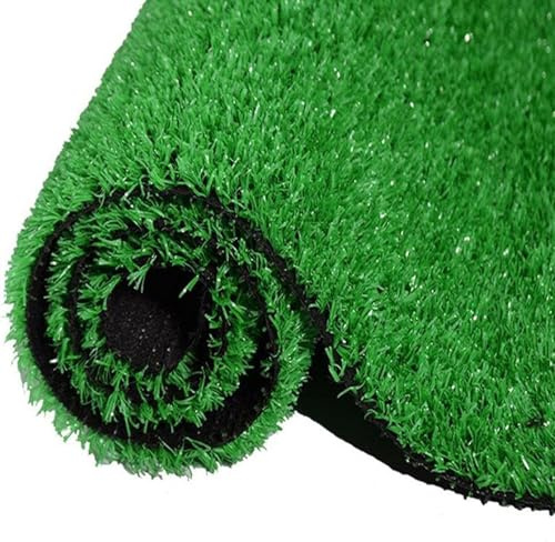 Gazon artificiel résistant aux UV pour jardin, balcon et terrasse, 25 mm, gazon synthétique durable pour intérieur/extérieur, vert luxuriant (1,2 x 1,8 m)